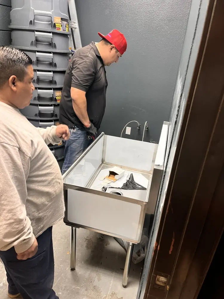 Commercial plumbing and sink installation in Kempner